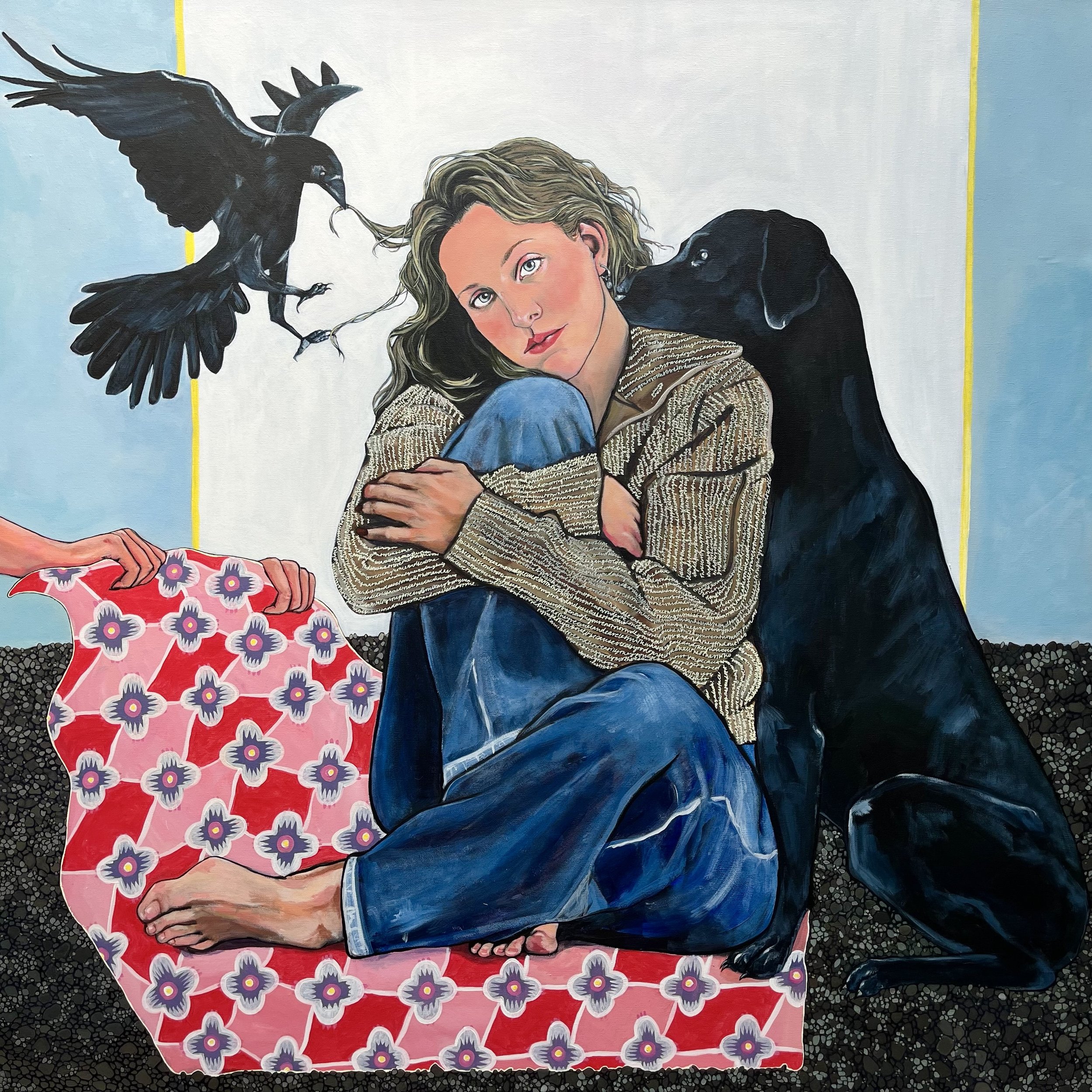 ‘Black Dog’ Acrylic on canvas 100 x 100cm