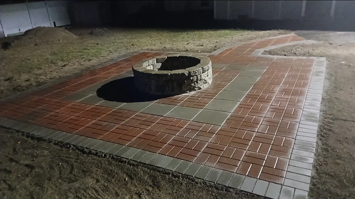 Patio, walkway, and fire pit - Concord NH