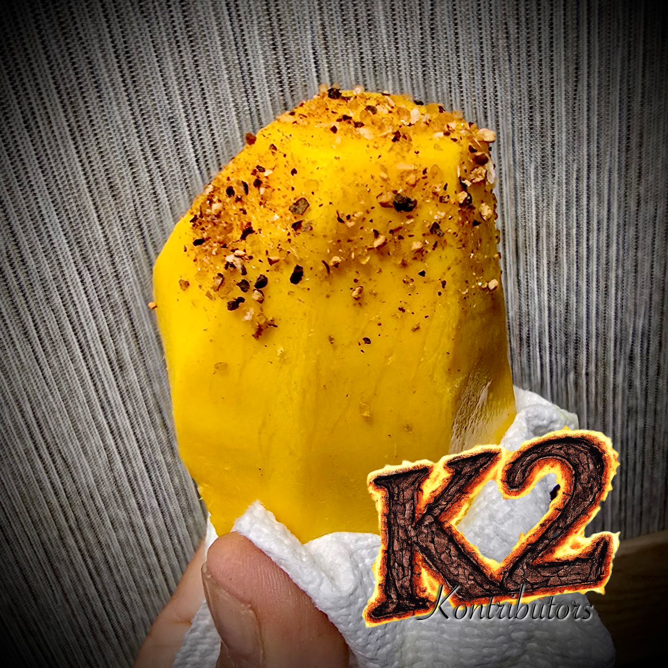 My friend “The Mex” with a mango!