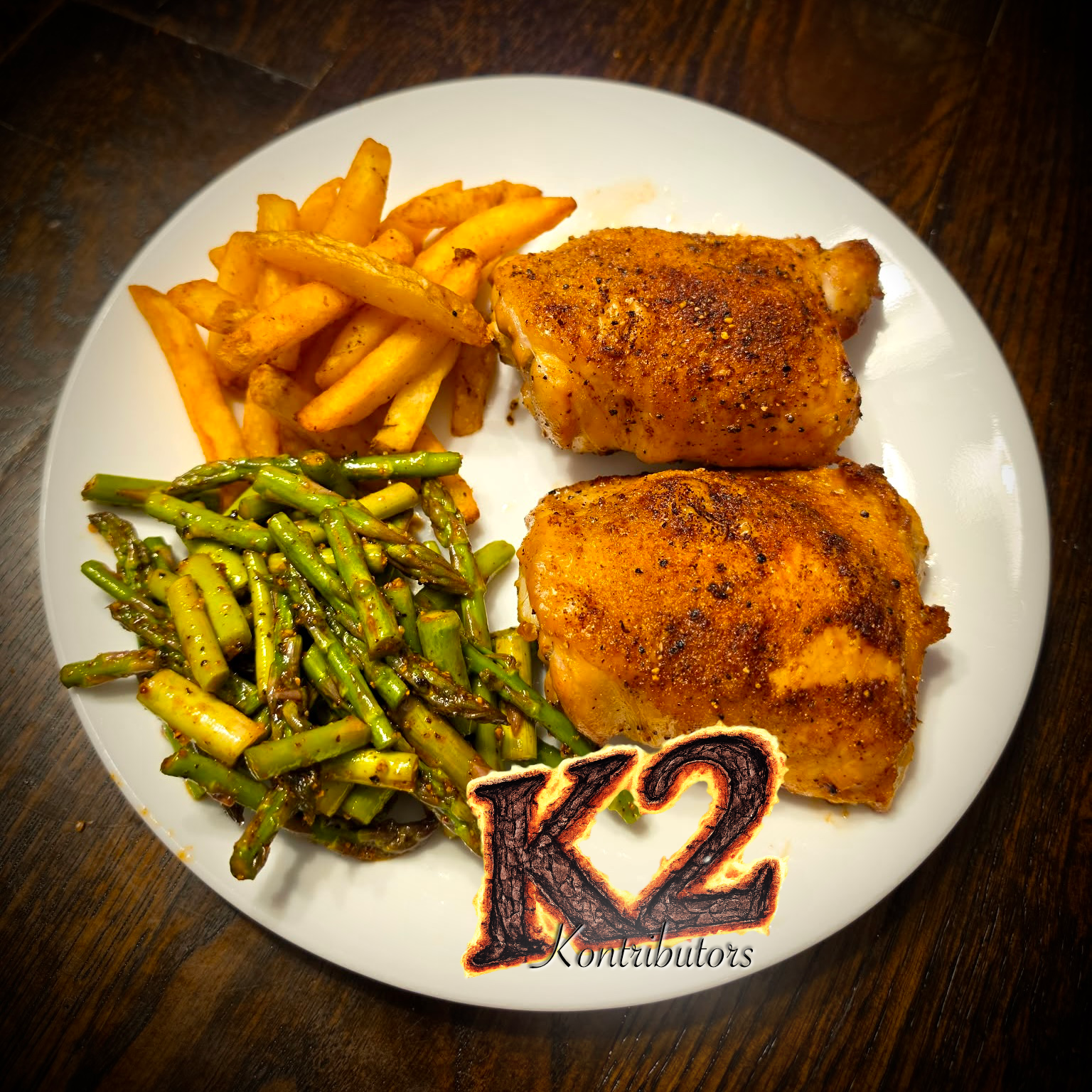“The chicken will be fantastic. But thats not the star of the show. The asparagus is raw, tossed in toasted sesame oil, your seasoning and a dash of soy. Then chilled for a couple hours and served cold. 🤌“  - Daniel K.