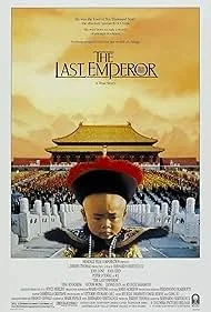 Movie poster for 'The Last Emperor' featuring a child in traditional Chinese attire with a palace in the background.