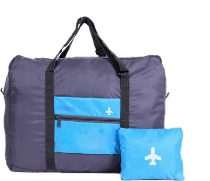 32L Foldable Large Volume Travel Duffle Bag (Sky Blue)