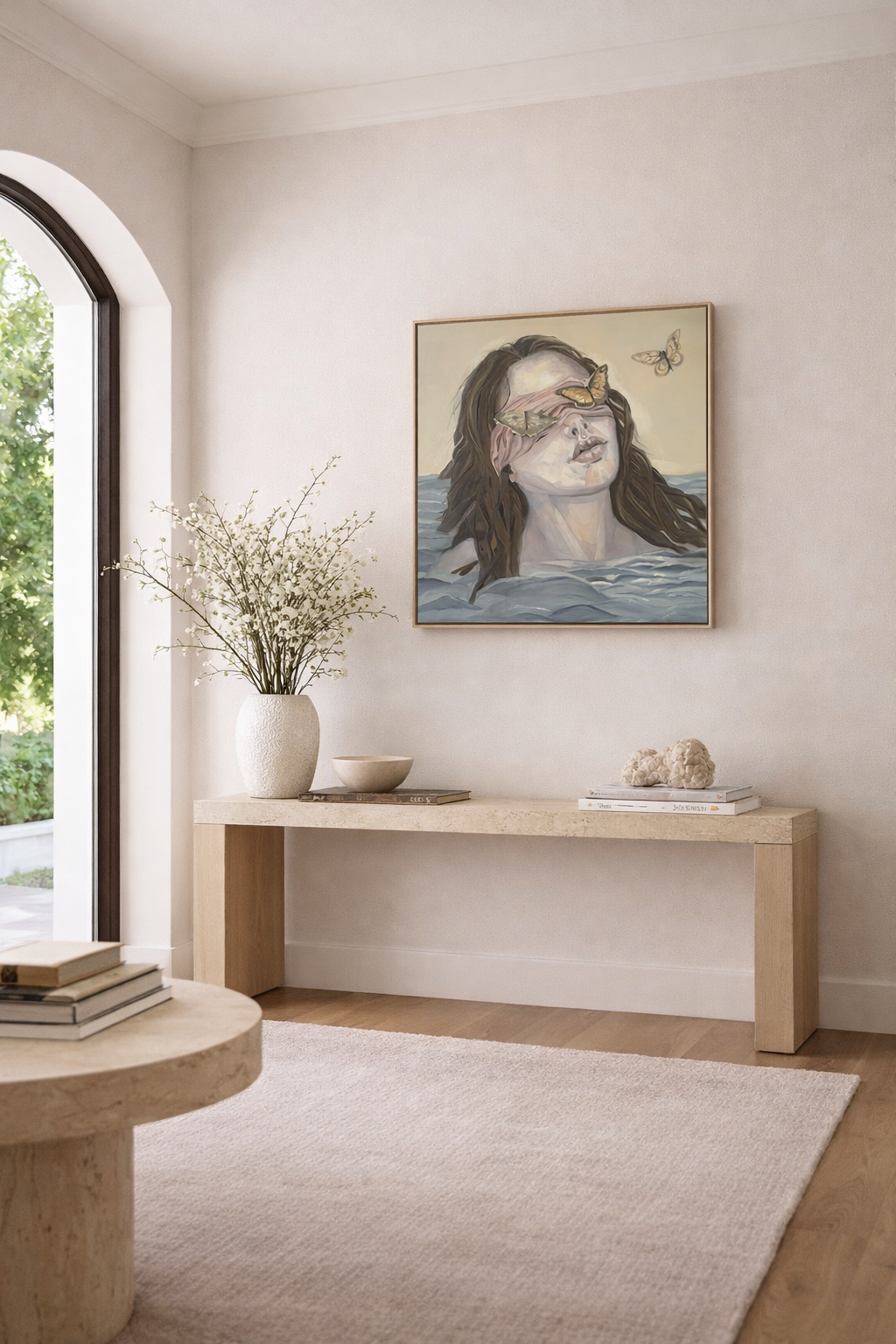 Elegant entryway with artistic accent.png