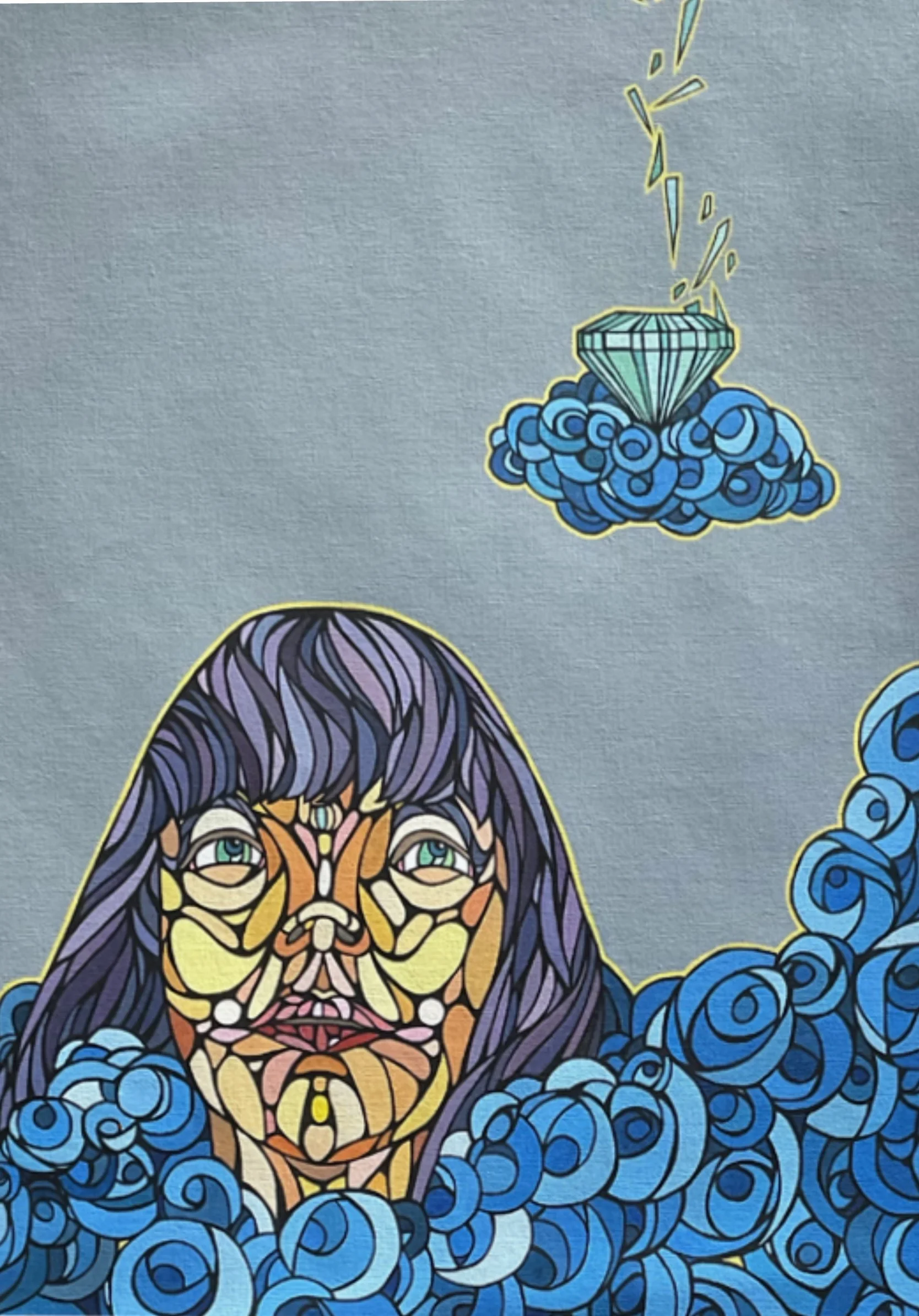 "Lucy in the sky"
18"x24"
Acrylic on canvas