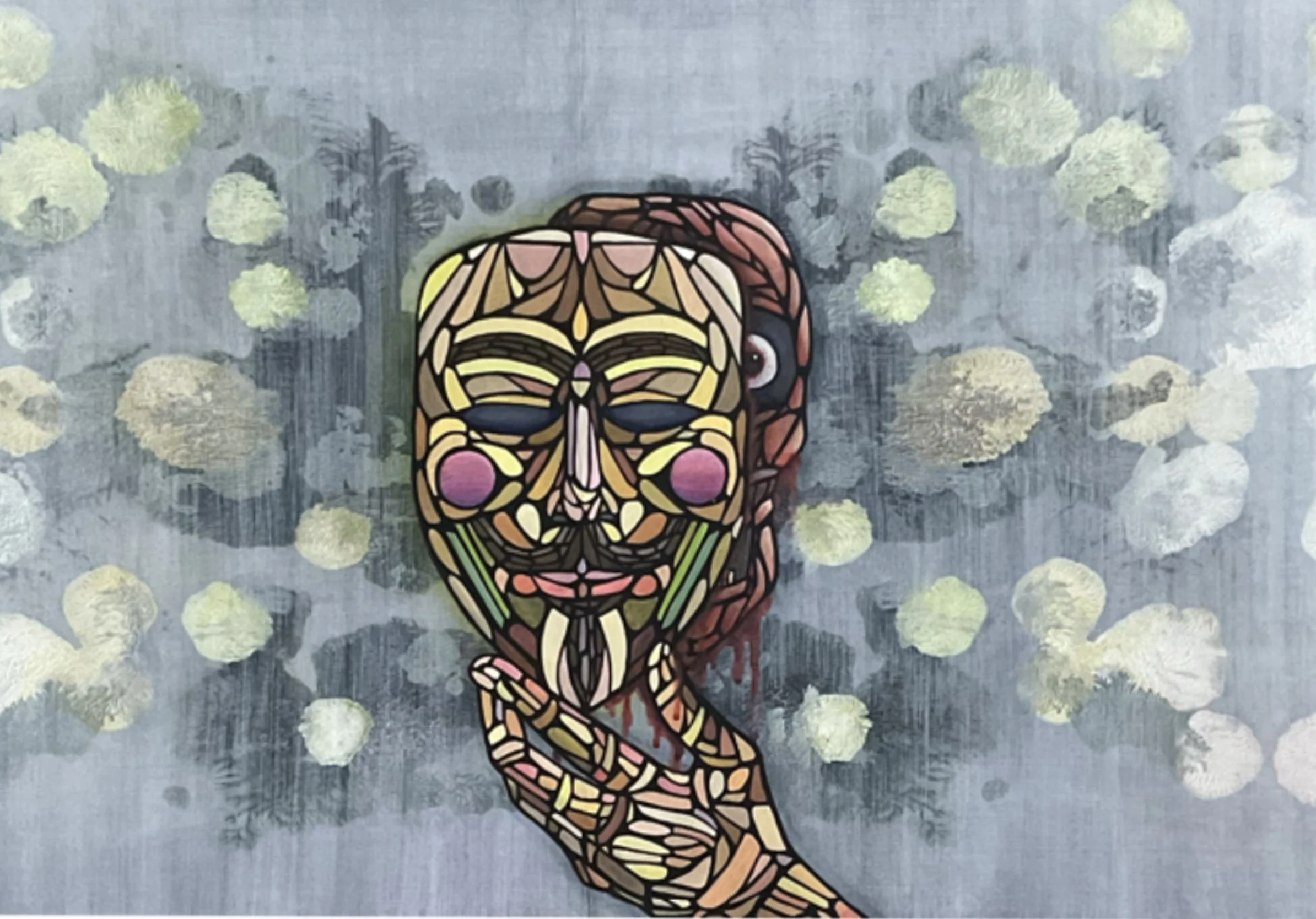 "Behind The Mask"
Acrylic on panel
16"x24"