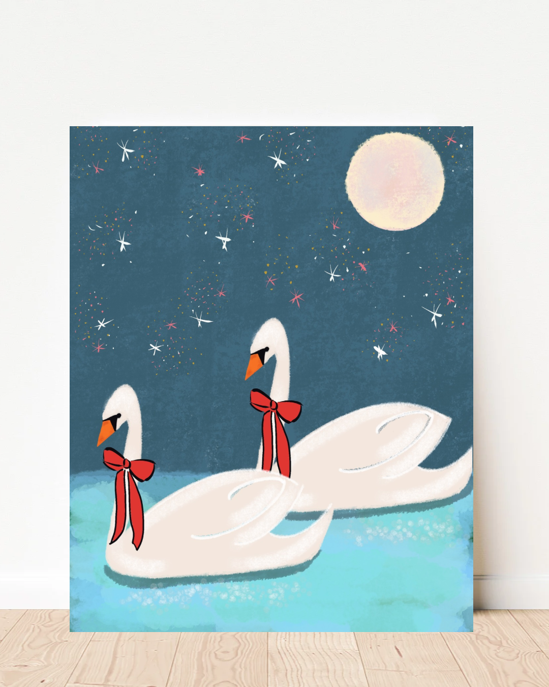 Moonlit Swans