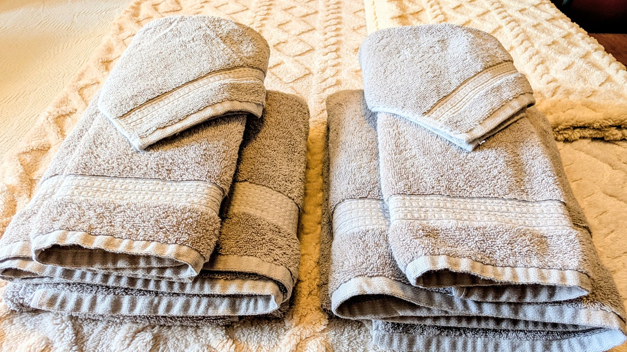 Serviettes offertes dans toutes les chambres