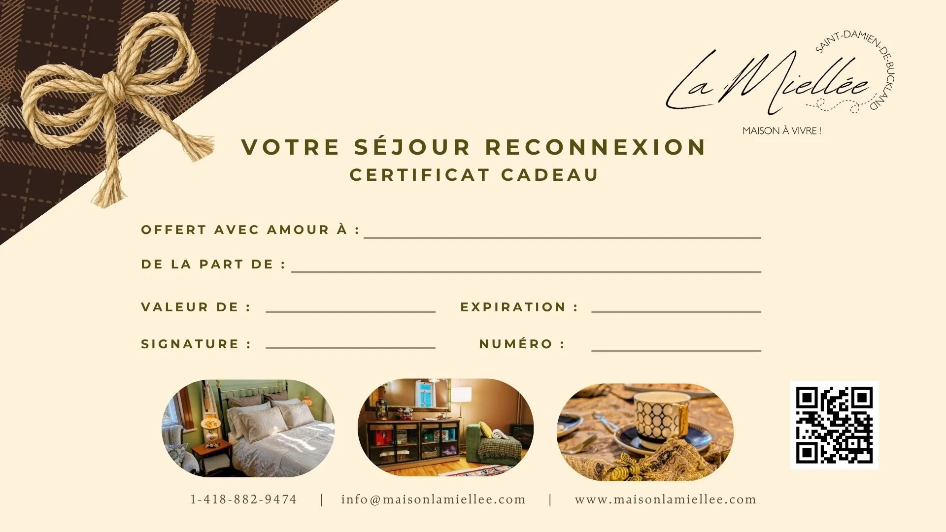 Carte-cadeau Maison La Miellée