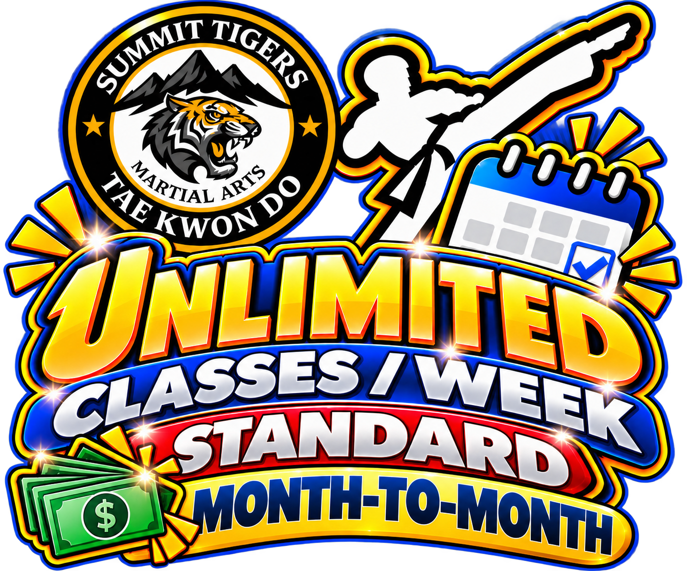 Month-to-Month Taekwondo Membership — Unlimited Classes