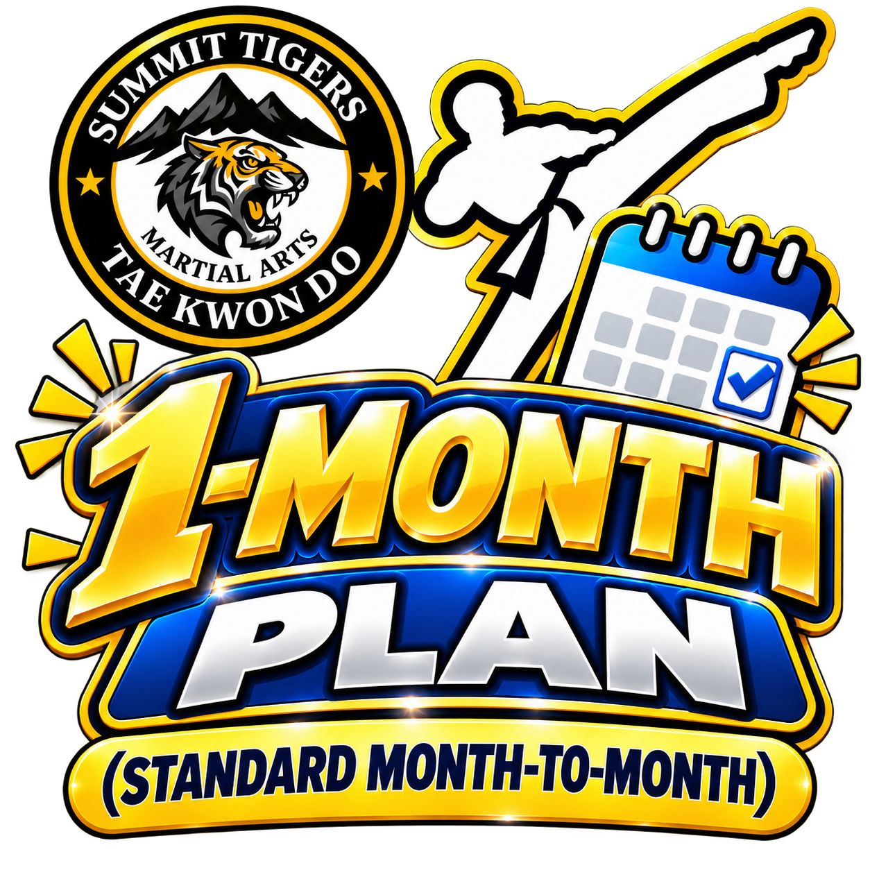 Month-to-Month Taekwondo Membership — 1 Class per Week