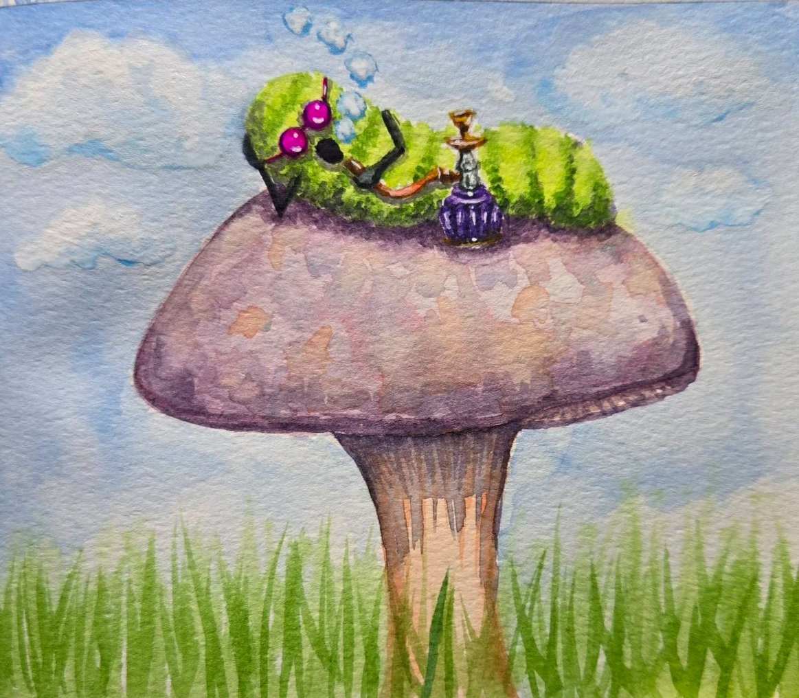 Alice Series: Caterpillar - watercolor