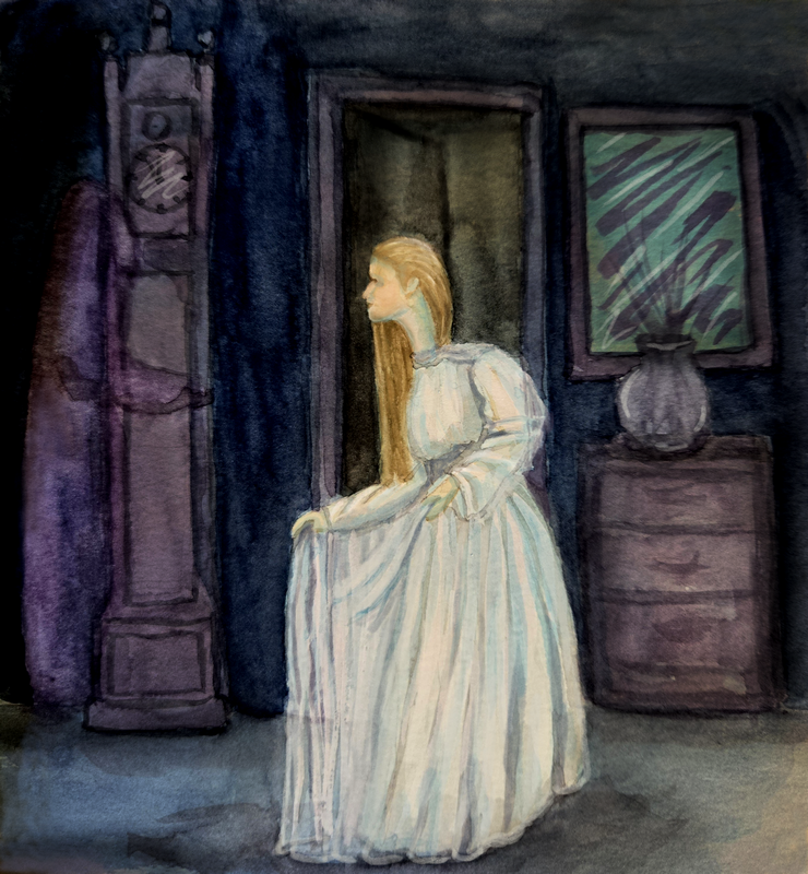 Dreamscape Series: Nighmare - watercolor