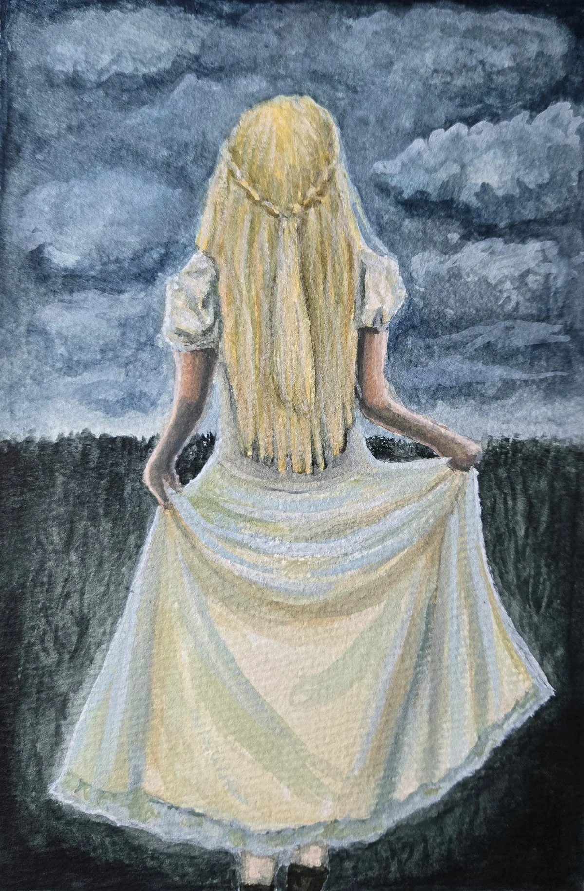 Portrait Series: Into the Storm - gouache