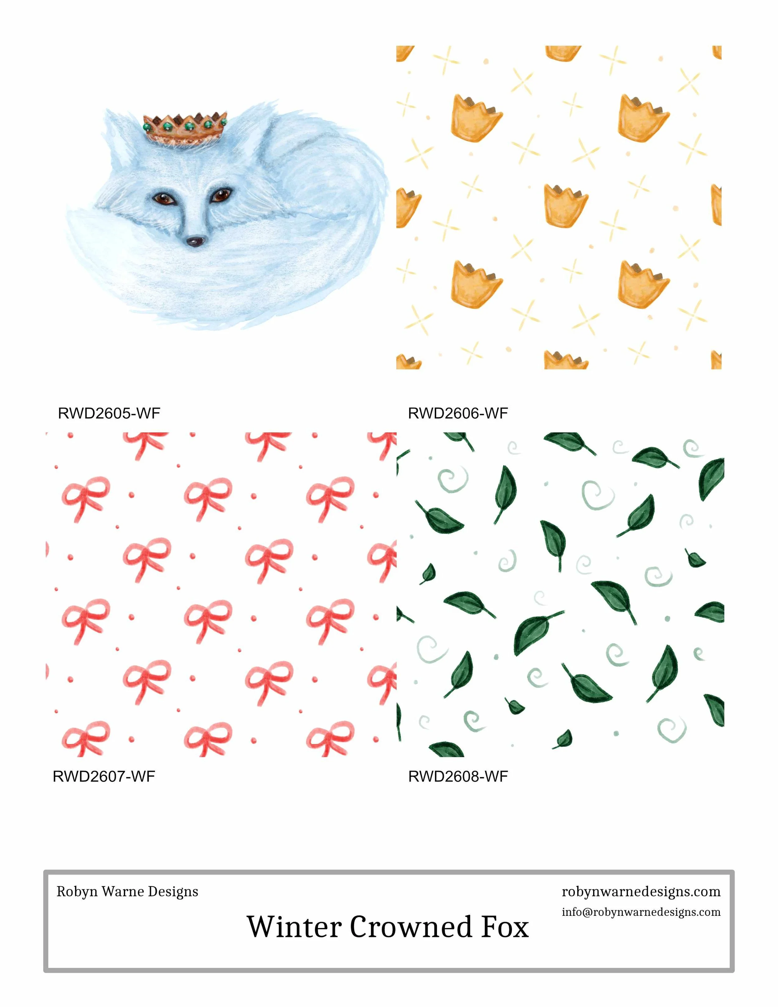 Winter Crown Fox Design Collection