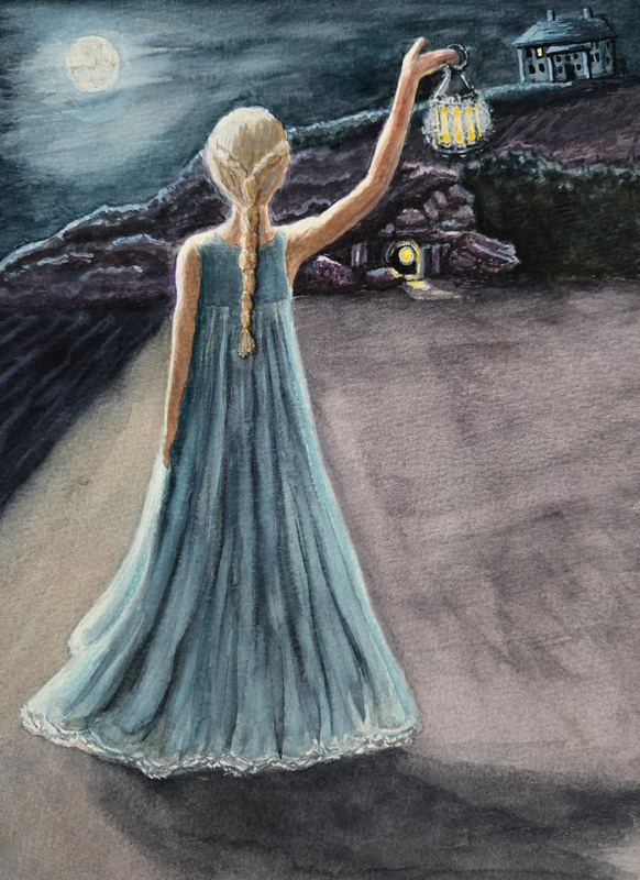 Portrait Series: Mysterious Cave - watercolor