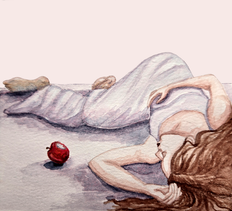 Fairy Tale Series: Just One Bite - watercolor