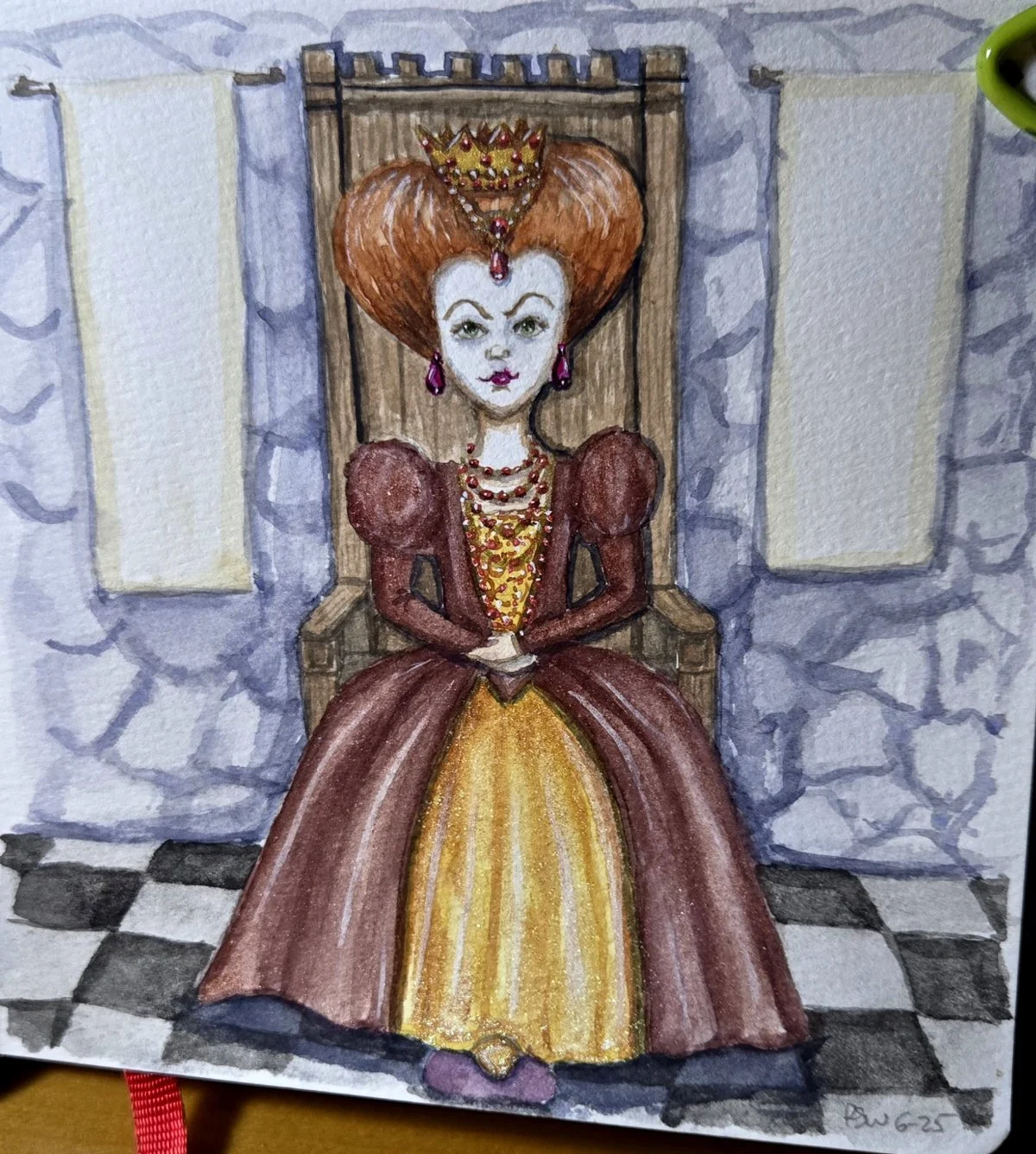 Alice Series: Queen of Hearts - watercolor