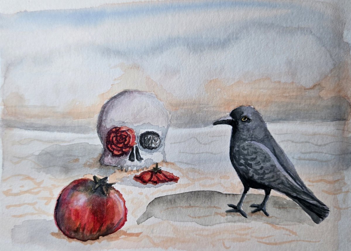 Vanitas Series - Desert Still Life - watercolor