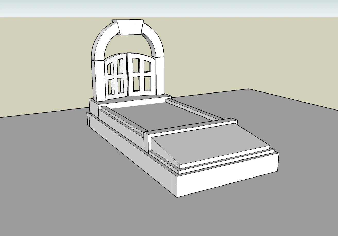 Bespoke archway kerb memorial
