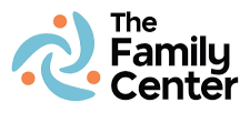 Logo of The Family Center with stylized abstract figures and text