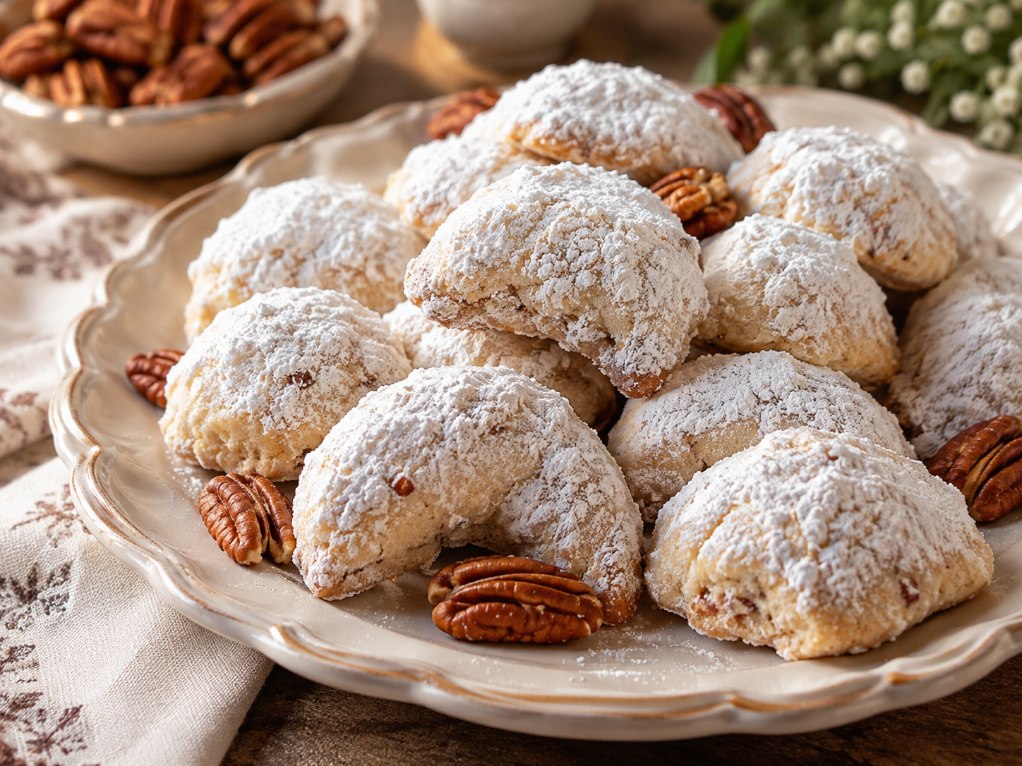 Pecan Snowball Cookies
