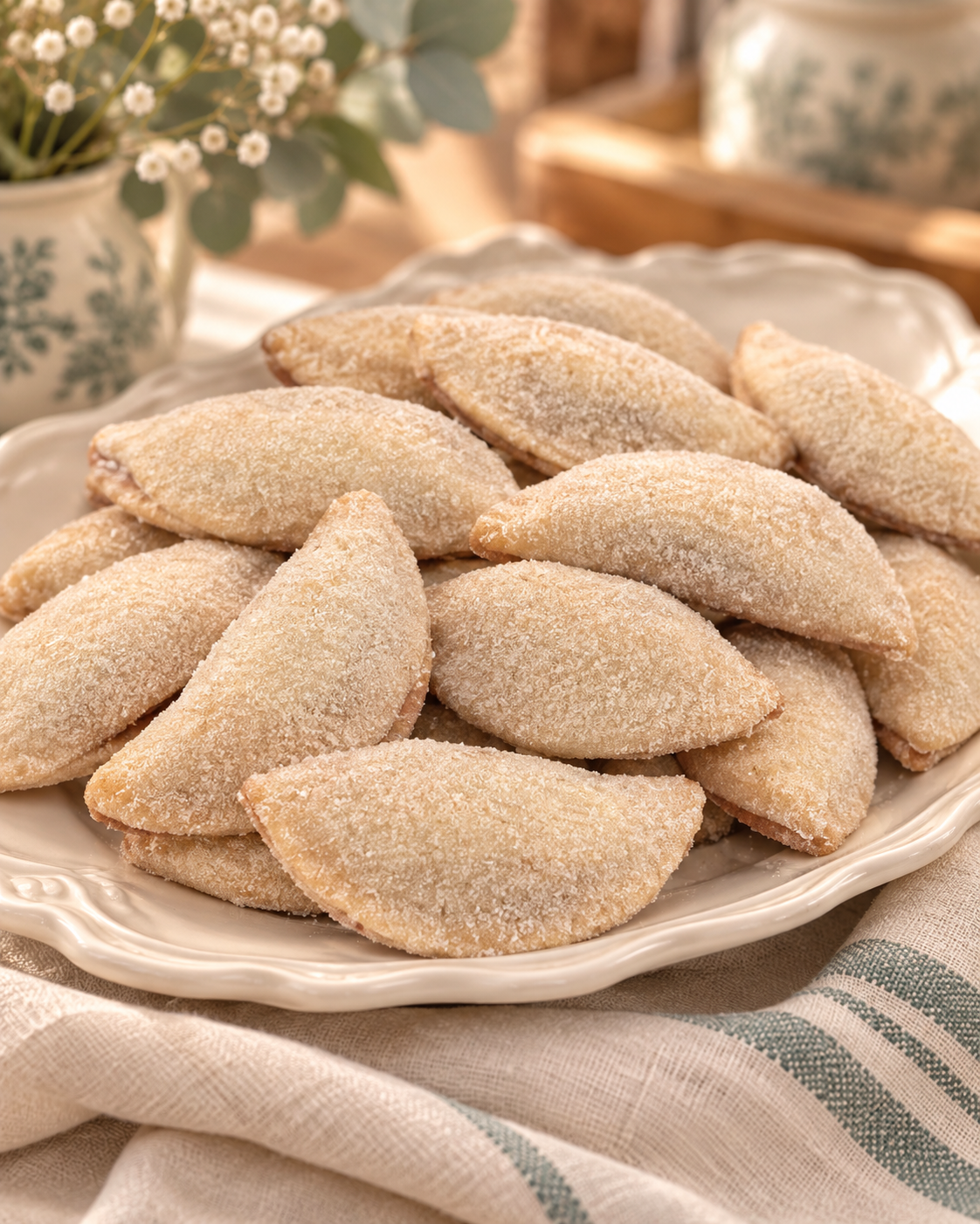 Sugar-Dusted Empanadas on Ivory Platter.png