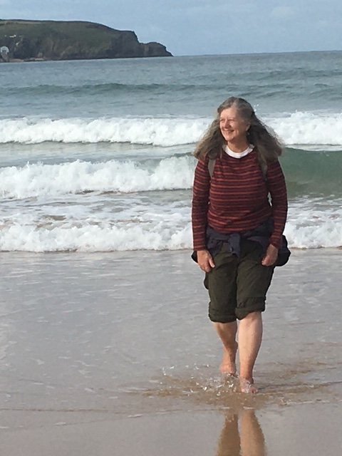 Fiona Brockhurst walking in the sea