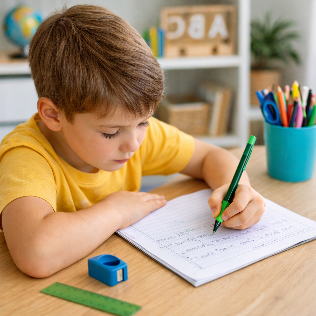 Enfant gaucher et écriture 