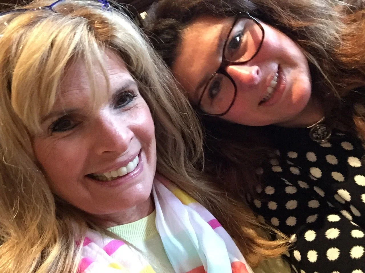 Novelist Kim Sullivan Harwanko with Caroline Langer at the 2016 Morristown Festival of Books