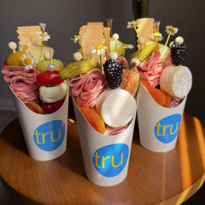 Meat and Greet charcuterie cups with fresh charcuterie for events Midland Odessa TX