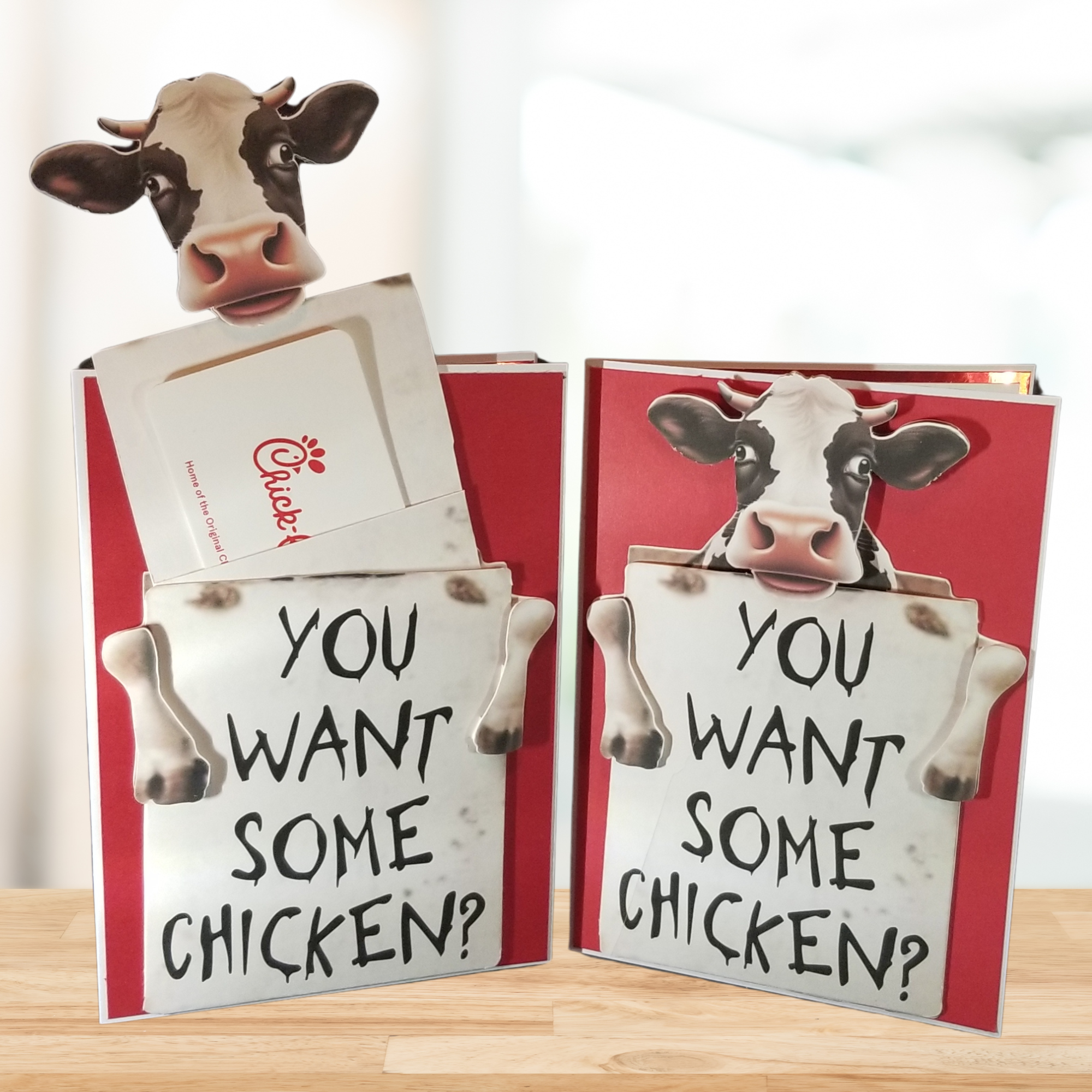 "Eat Mor Chikin" Handmade Gift Card Holder