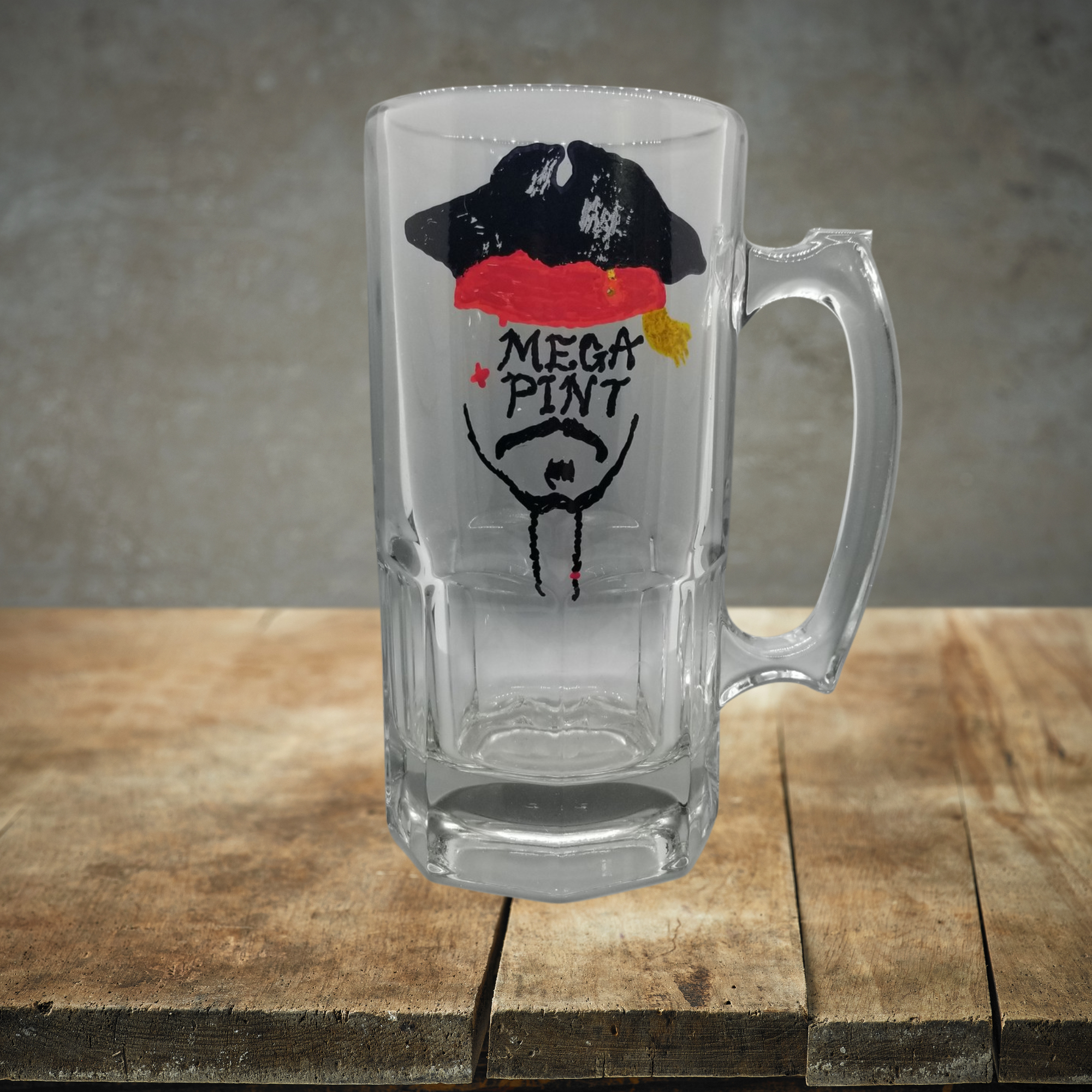 Hand-Painted "MegaPint" Beer Mug