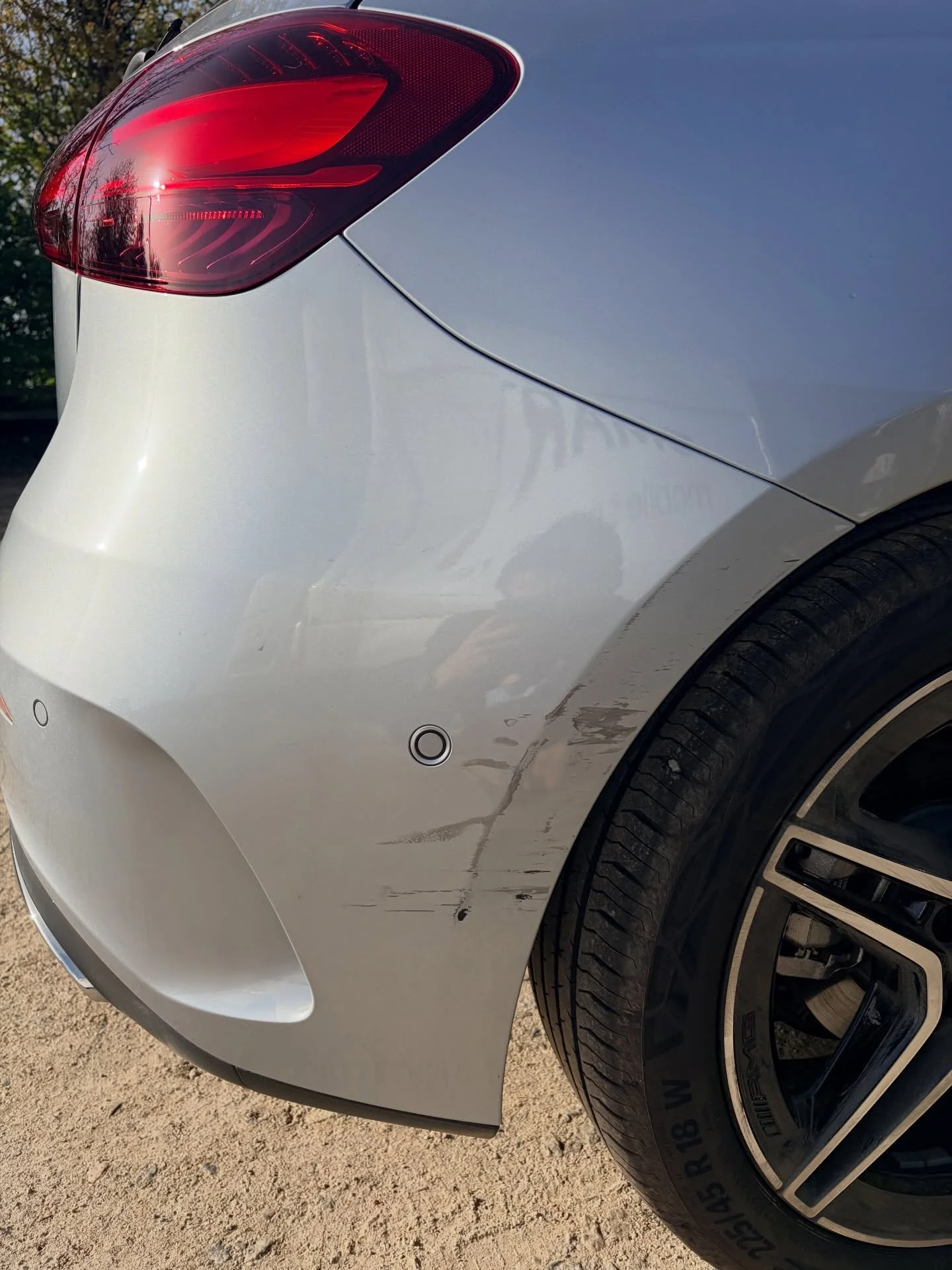 A quick little bumper repaired at the customers home this morning.