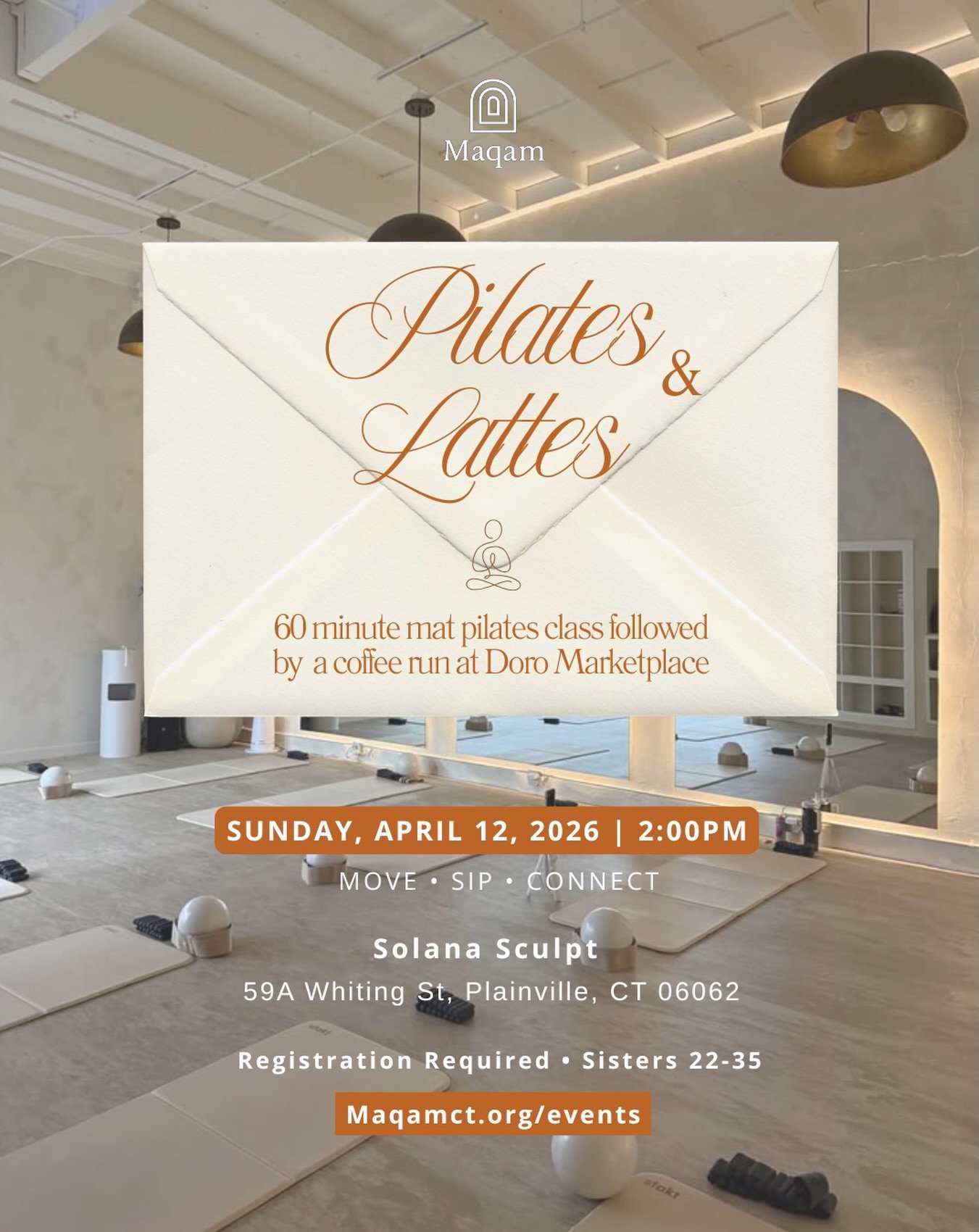 We&rsquo;re back again at Solana Sculpt for a 60 minute mat Pilates class led by Valery Mitchell, Certified Mat Pilates Instructor. Afterwards, join us for a little coffee date and social time at Doro Marketplace in Plainville (just 5 mins from the s