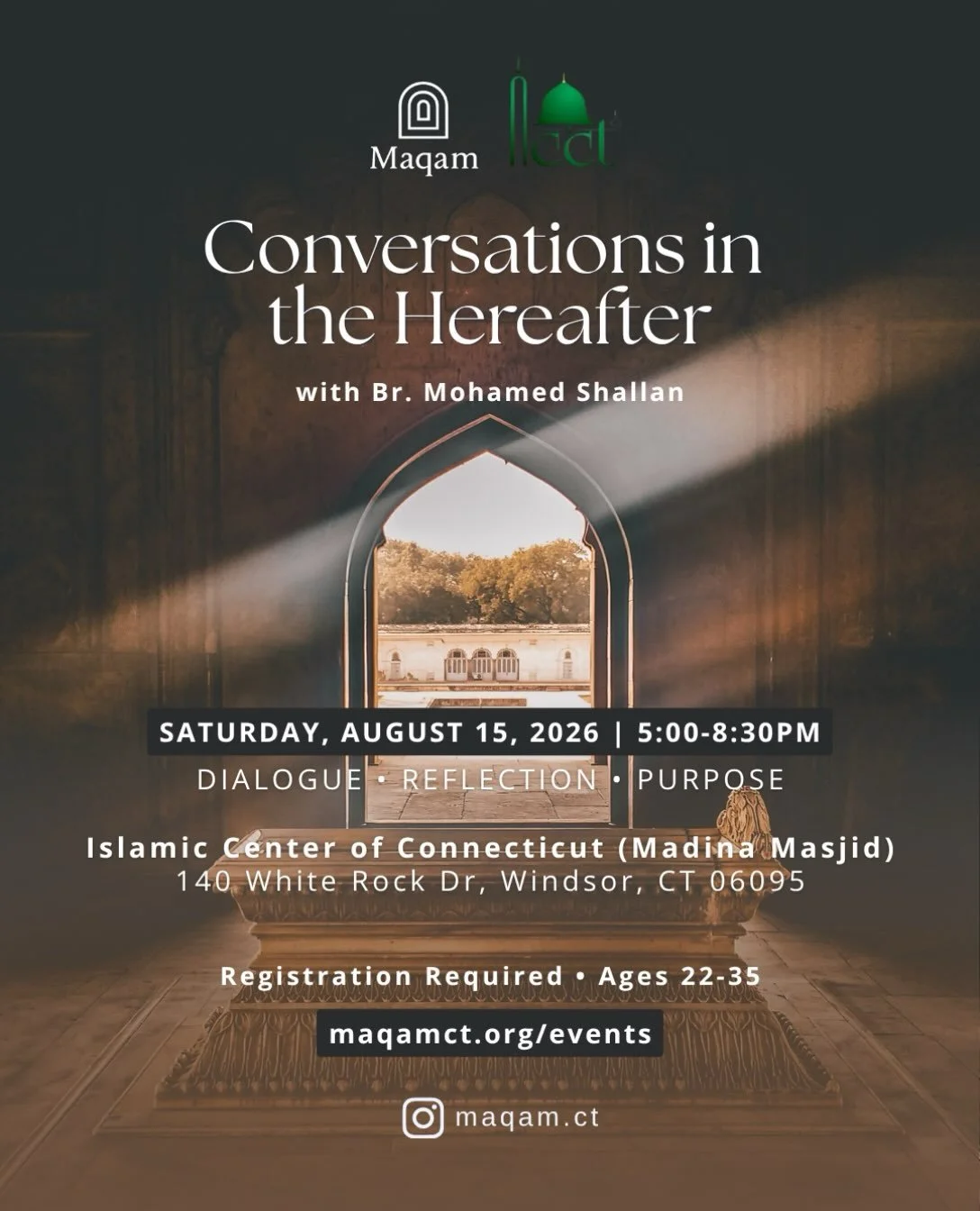Join us for a thought-provoking evening led by Brother Mohamed Shallan as we explore the conversations between the people of Jannah &amp; Jahannam in the Hereafter, described in the Qur&rsquo;an. 
Through these powerful dialogues, we&rsquo;ll reflect