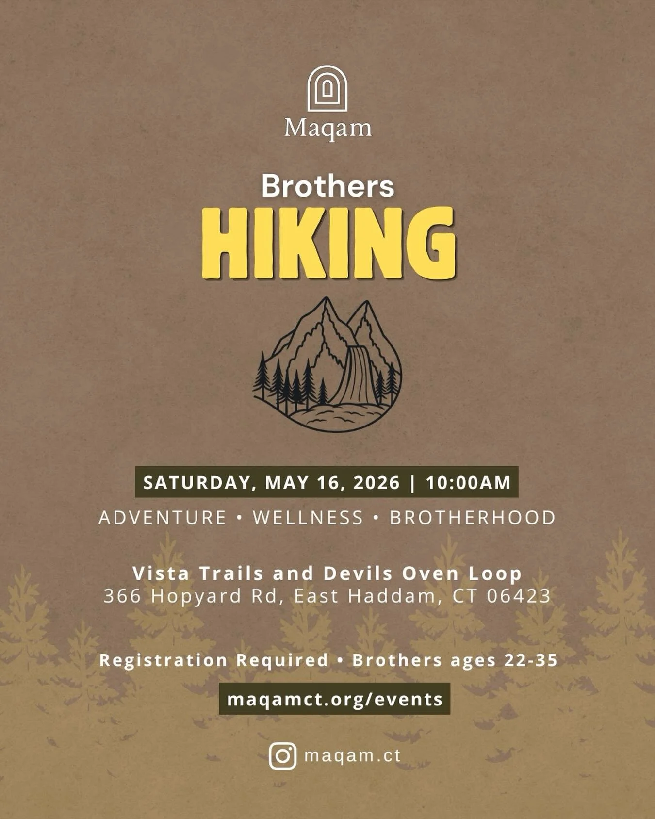 Join us for a Brothers Hiking experience focused on adventure, wellness, and brotherhood.

​We&rsquo;ll meet at Vista Trails and hike the Devils Oven Loop, enjoying scenic views along the way before stopping at the waterfall to rest and connect.

​Fe