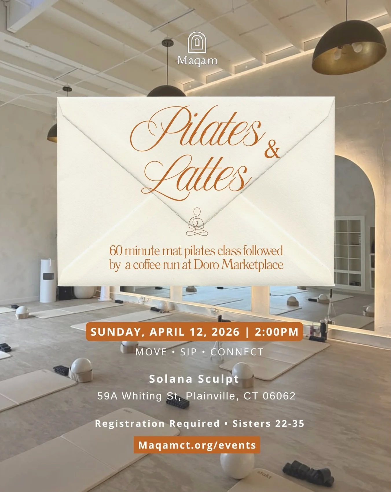 [SOLD OUT] We&rsquo;re back again at Solana Sculpt for a 60 minute mat Pilates class led by Valery Mitchell, Certified Mat Pilates Instructor. Afterwards, join us for a little coffee date and social time at Doro Marketplace in Plainville (just 5 mins