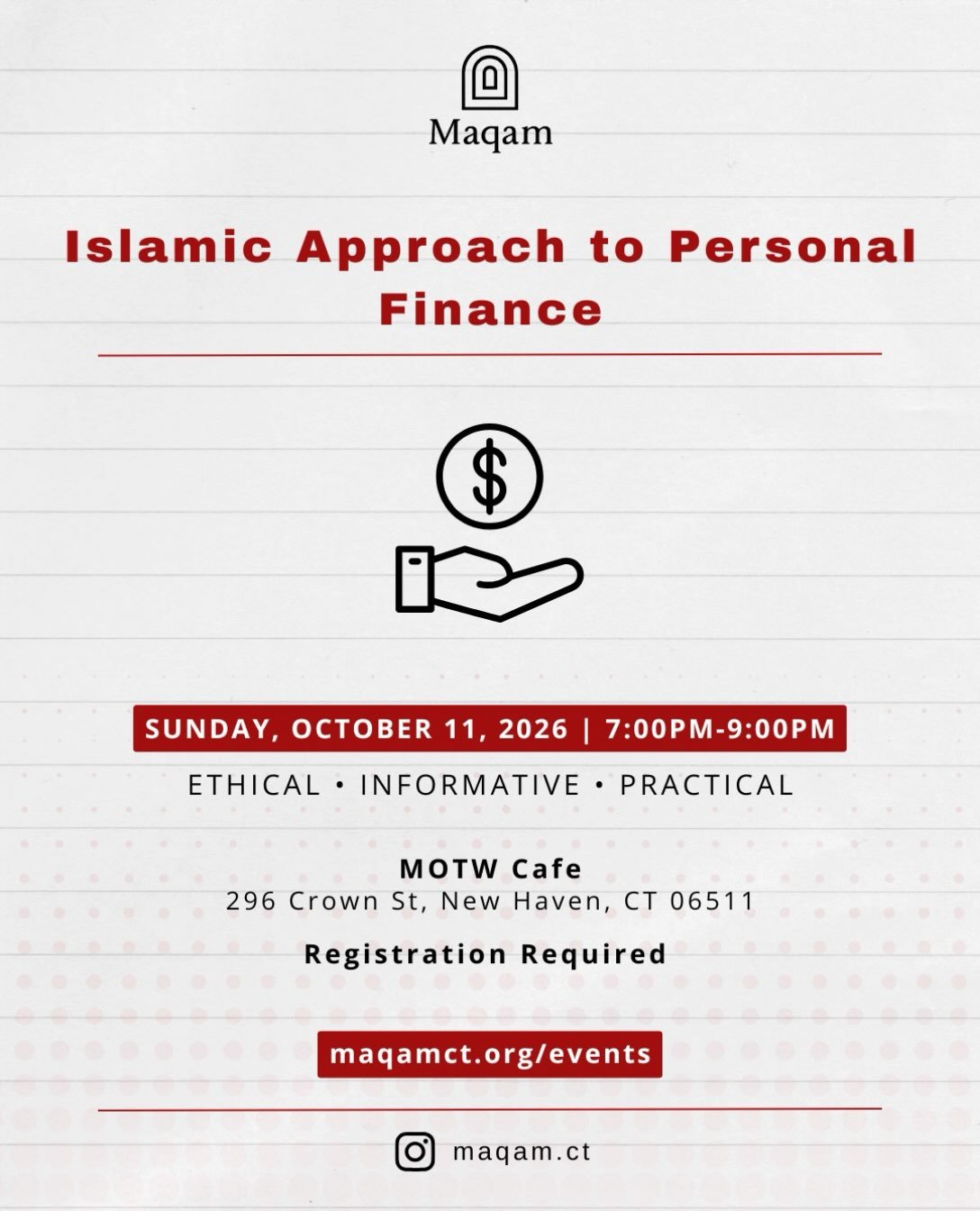 Join us for an insightful conversation on halal investing and building a strong financial future. We&rsquo;ll be learning from an investment professional who has been investing since 1990, holds an MBA from UConn, spent 25 years in the trust departme