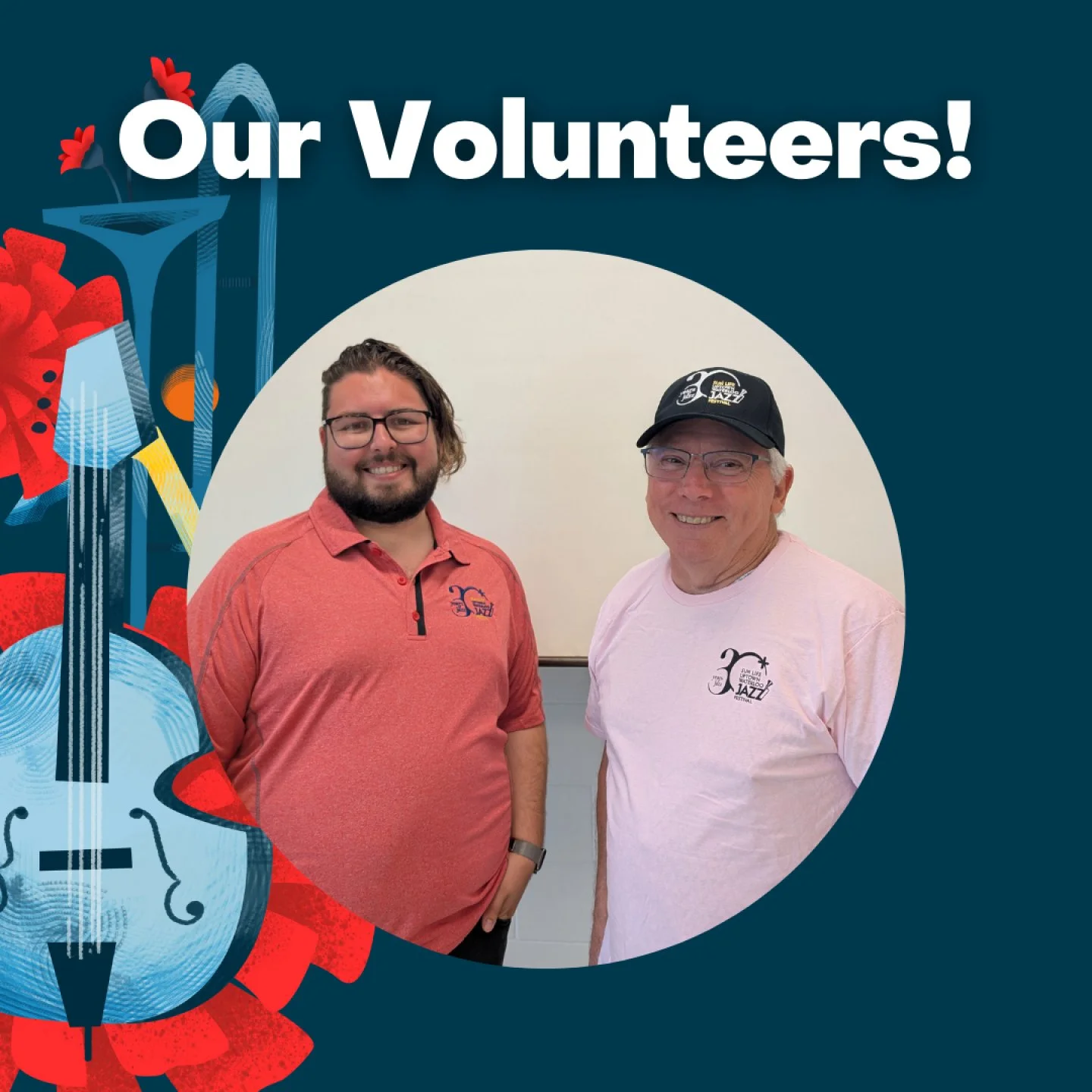 🎷💗 Spot the Pink! 💗🎷

Our amazing volunteers are the heart of the Sun Life UpTown Waterloo Jazz Festival &mdash; and you can spot them in their bright pink t-shirts all weekend long!

Need directions? Have a question? Just want to say hi? 👋 Our 