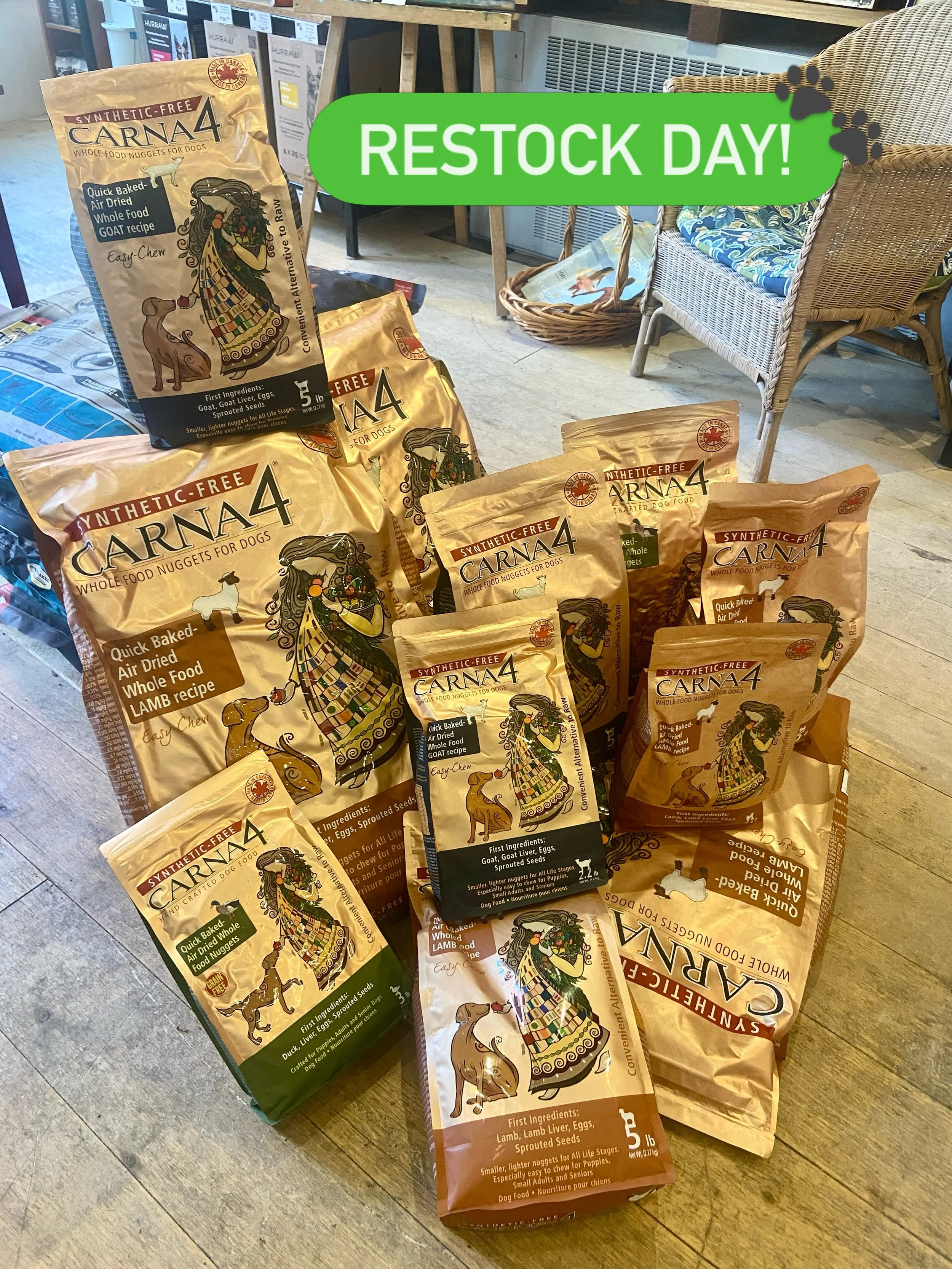 We&rsquo;re all stocked up on this smazing, 100% synthetic free 🇨🇦whole food by @carna4_pet 
We carry both the canine and feline options here @dukesporthope 
This a great alternative to raw and home-cooked feeding if you prefer the convenience of s