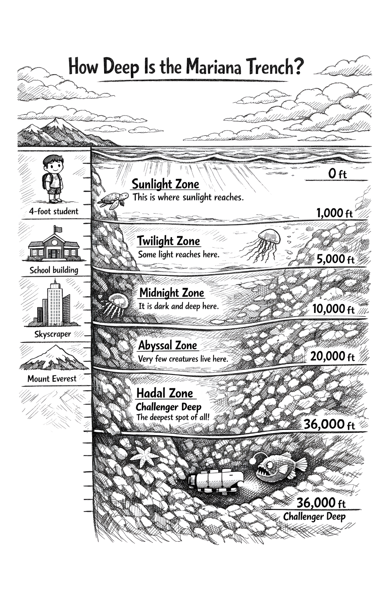 How Deep Is the Mariana Trench? (Explained for Kids)