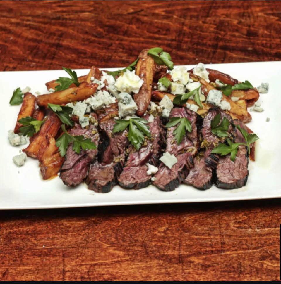 Steak and Gorgonzola Frites with Chimichurri