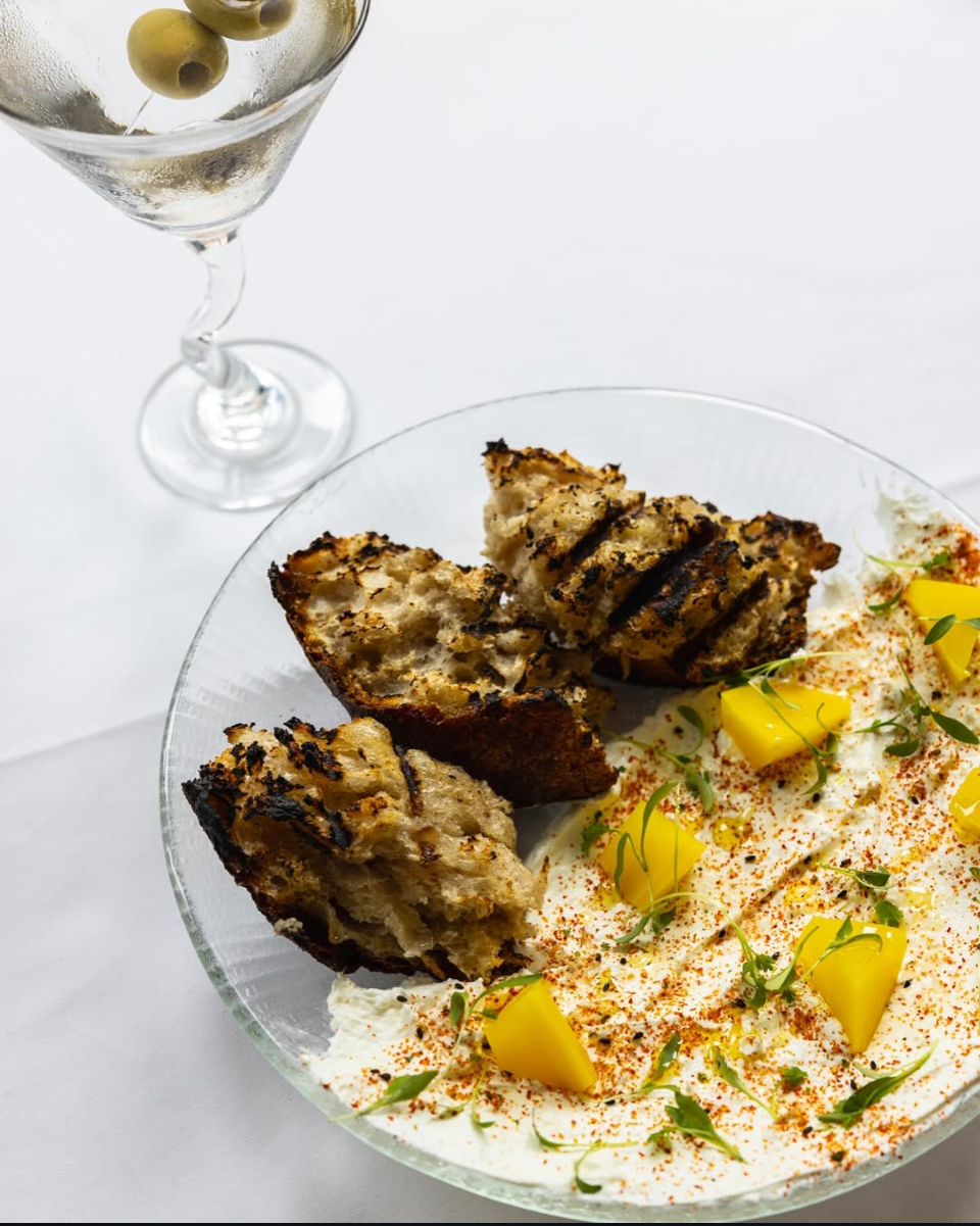 Whipped Ricotta, Charred Sourdough, Pickled Radish and Togarashi