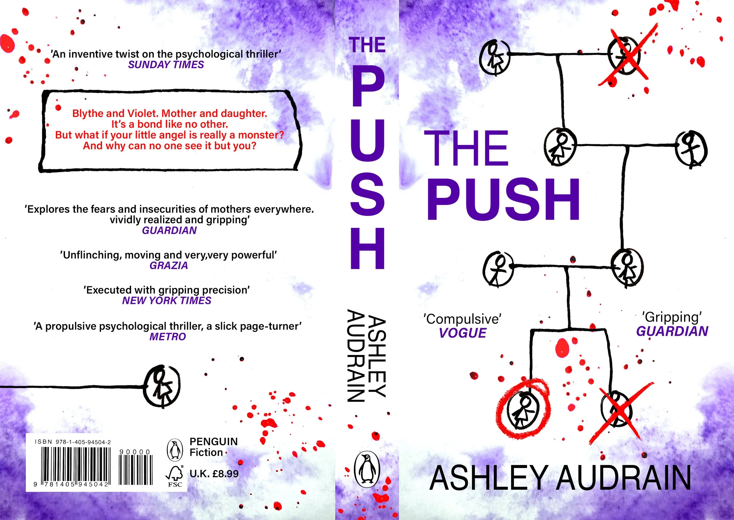 bookcover illustration design for 'the push'