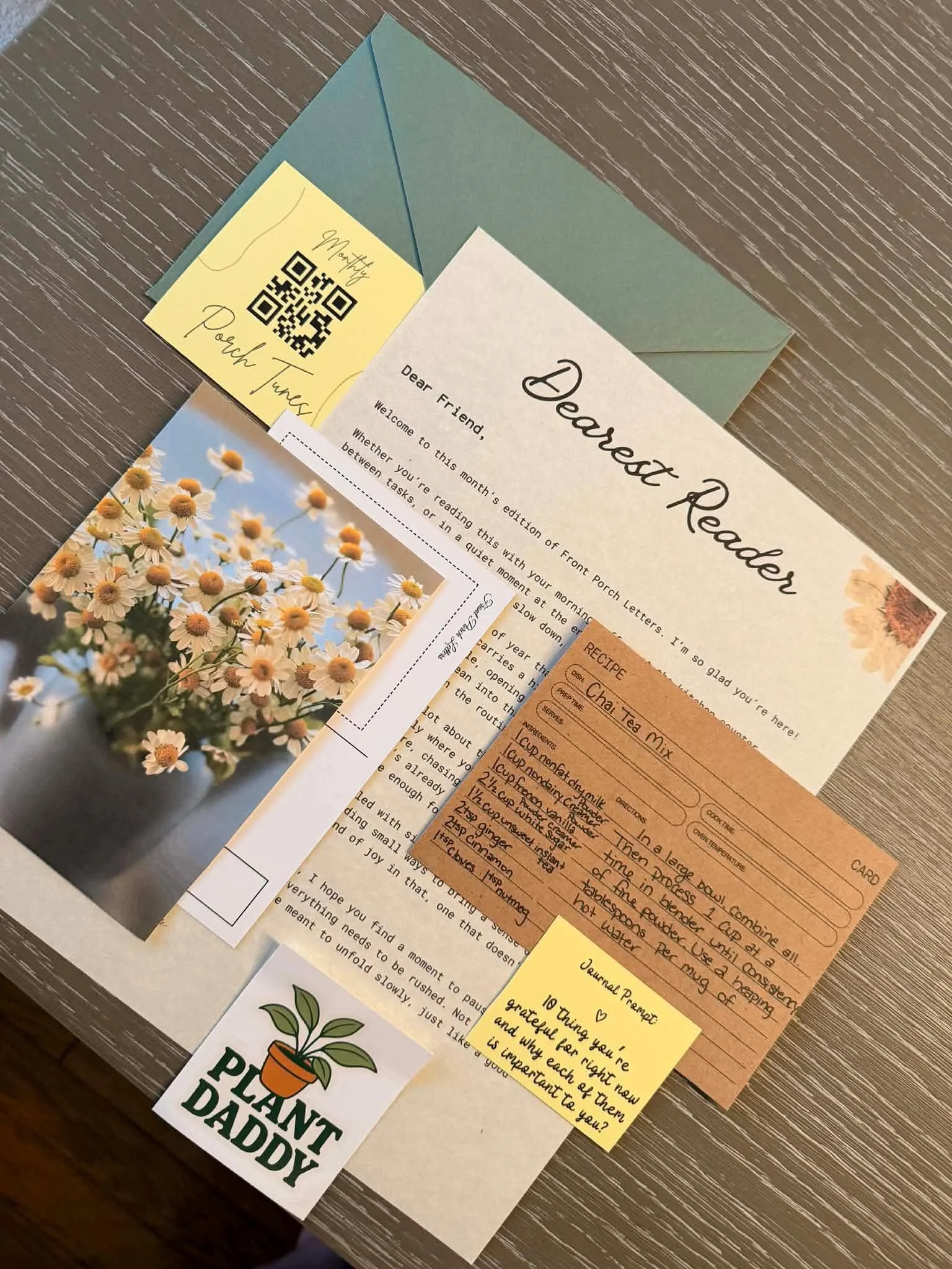 Front Porch Letters- Mail Club Subscription