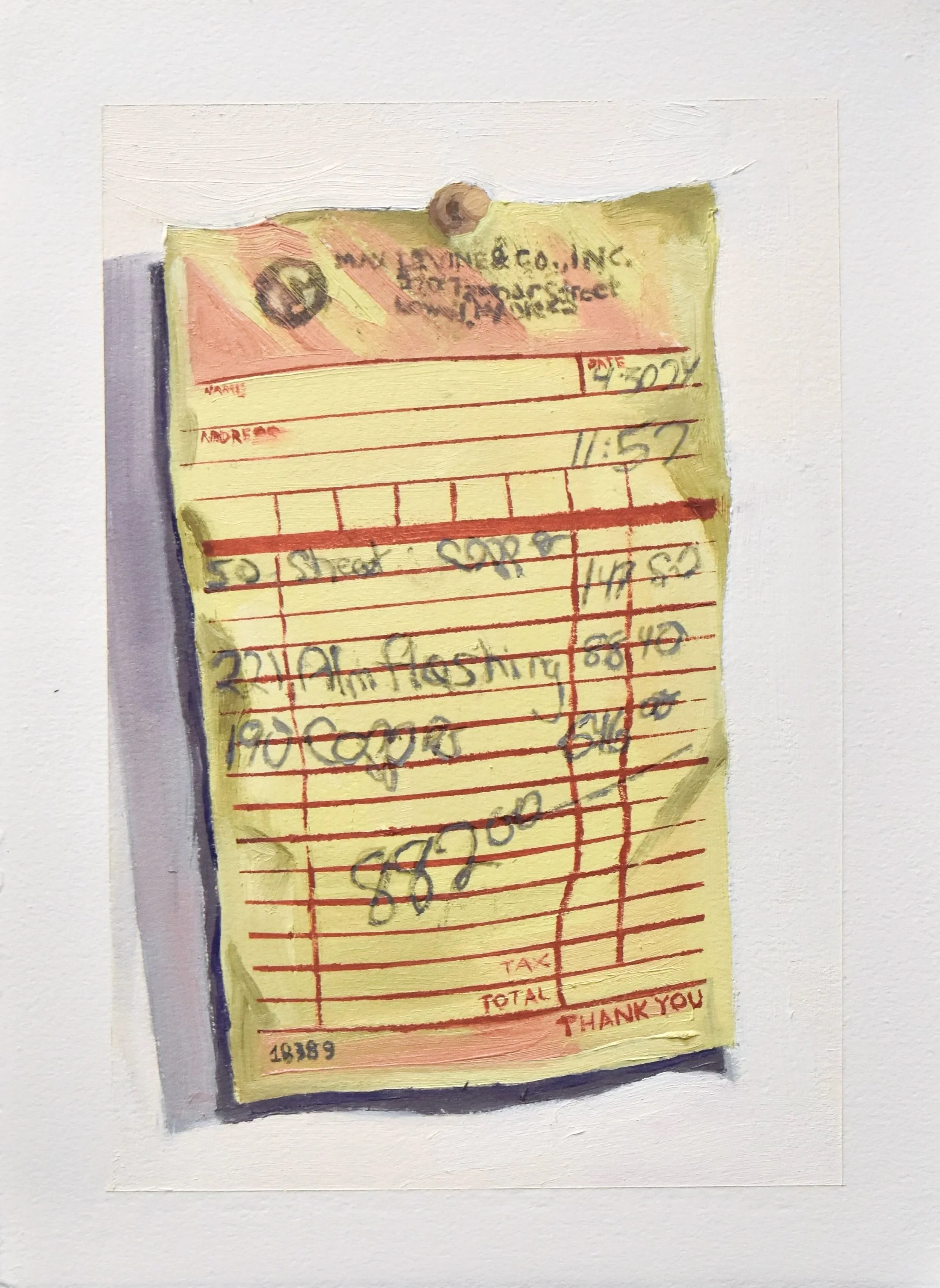 A scrivening, 2024
Oil on paper
8 x 11 in