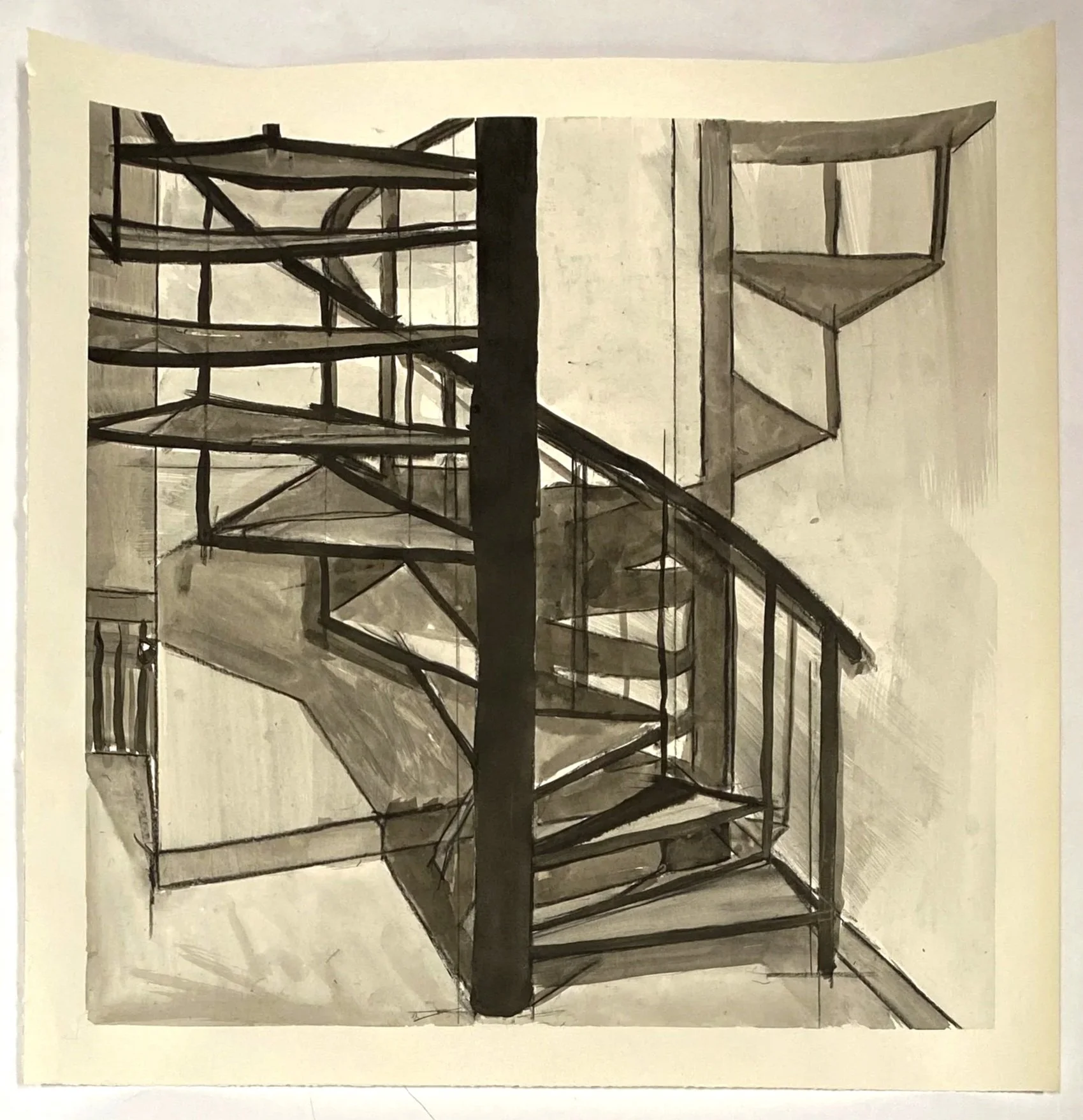 Isolation Drawing (Day 25), 2021
Ink and conte on paper