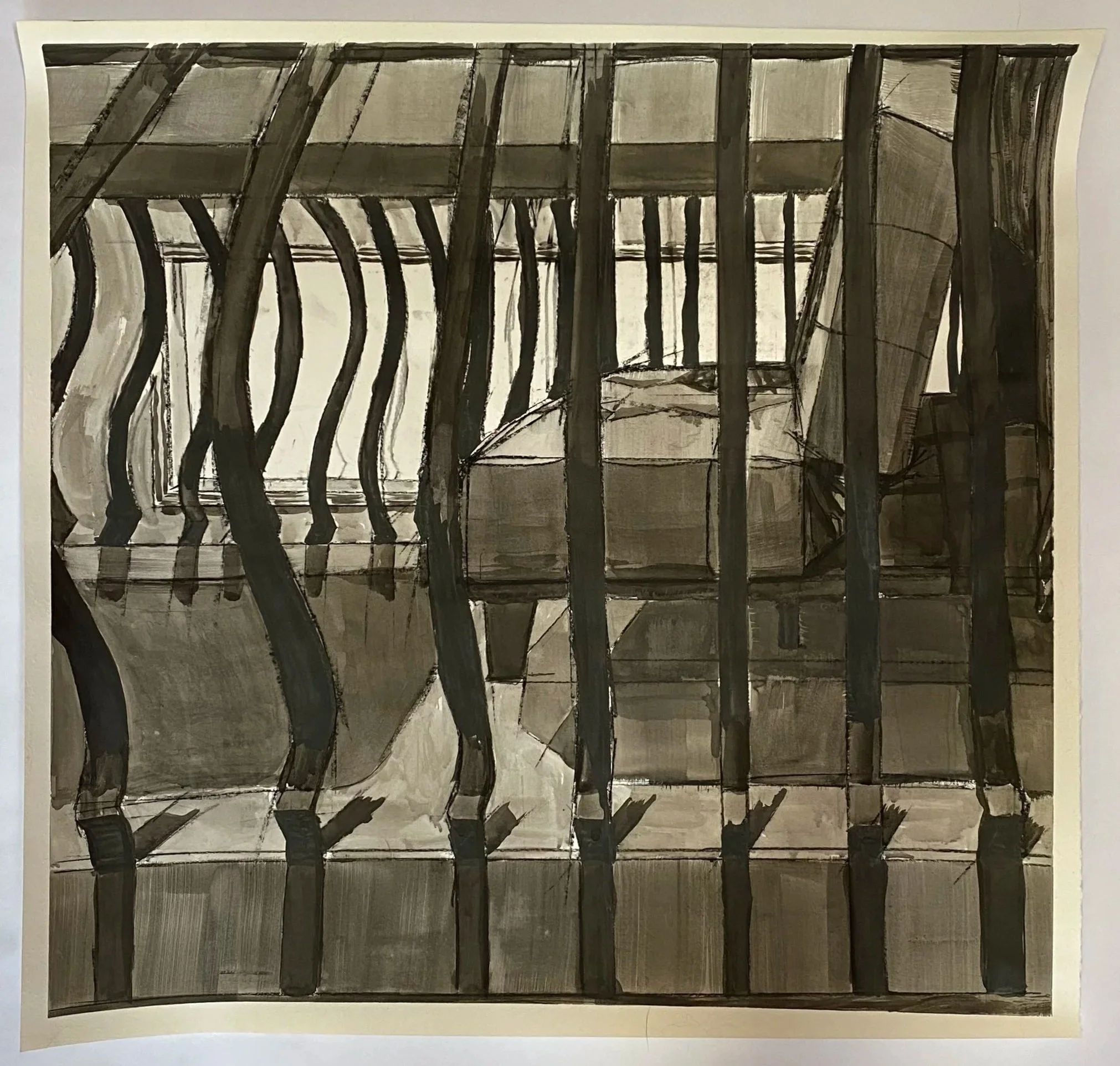 Isolation Drawing (Day 18), 2021
Ink and conte on paper