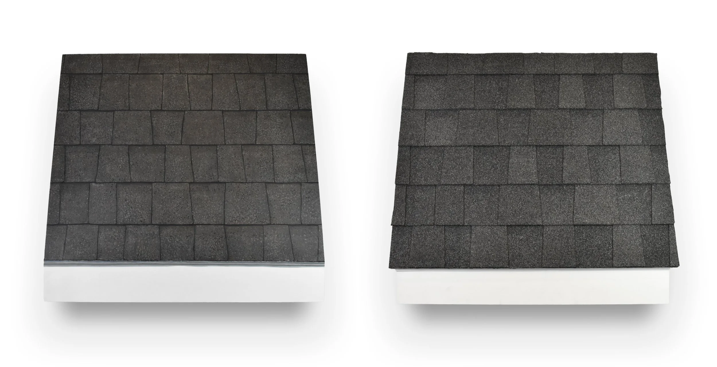 A History of Labor (Part 1), 2022
Oil on panel, and asphalt shingles on wood
36 x 36 in each