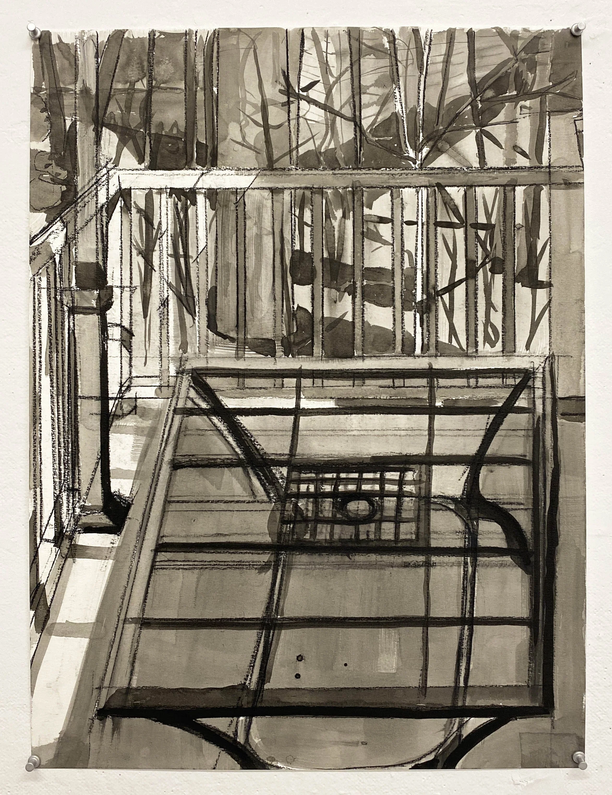 Isolation Drawing (Day 22), 2021
Ink and conte on paper